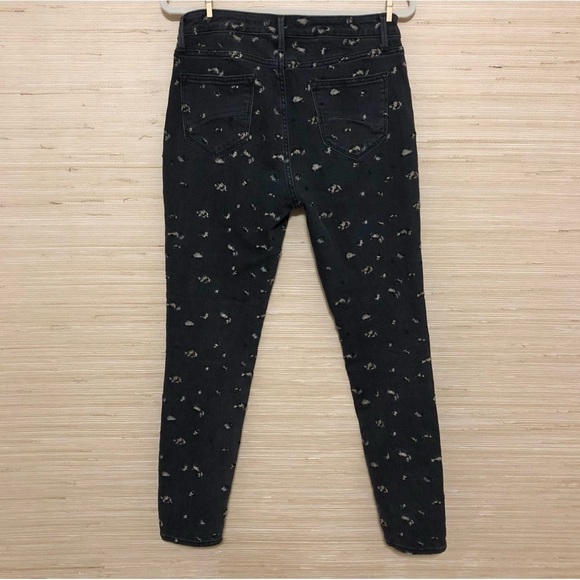 Black Driftwood All-Over Embroidered Cheetah Jackie High Waist Jeans Size 29 - Picture 4 of 7